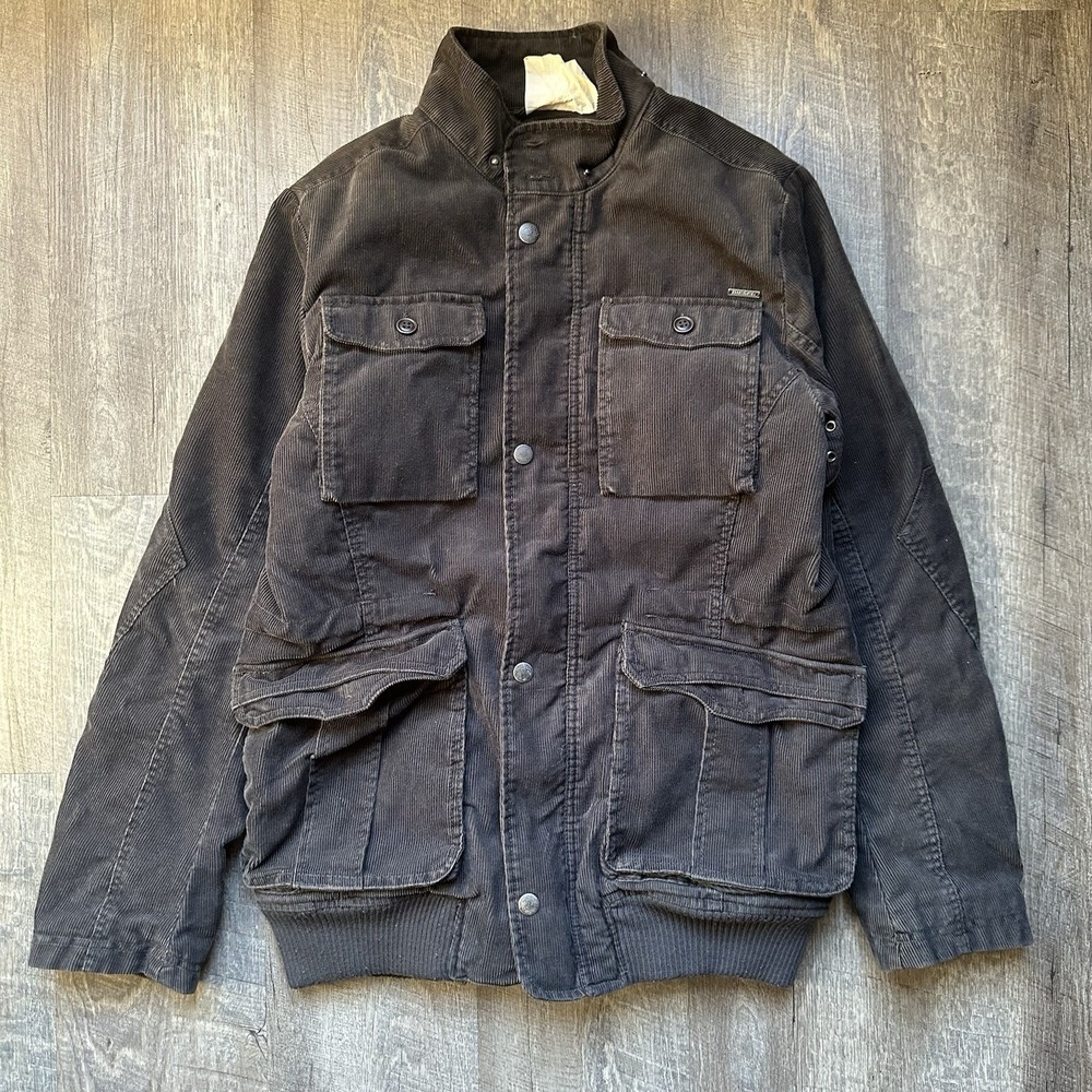 Diesel Multipocket Zipper M65 Jacket Men's Size‎ S Fits M-L!! Y2K Corduroy Black